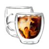 Double Walled Insulated Glass Coffee Mugs
